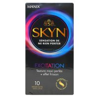 Skyn Excitation texture maxi-perlée + effet frisson 10 préservatifs sans latex