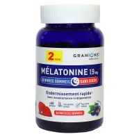 Melatonine 1,9mg sommeil sans sucre 60 gummies