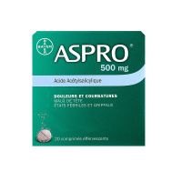 Aspro 500mg - 20 comprimés effervescents