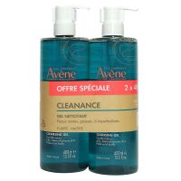 Cleanance gel nettoyant peau mixte grasse 2x400ml