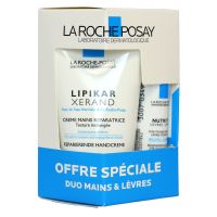 Lipikar Xerand crème mains 50ml + Nutritic stick lèvres 4,7ml