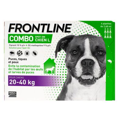 FRONTLINE COMBO SPOT-ON CHIEN 2 A 10KG BTE 6 PIPETTES - Pharmacie