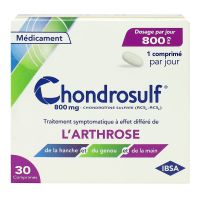 Chondrosulf 800mg arthrose 30 comprimés