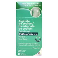 Alginate de sodium bicarbonate de sodium 500mg/267mg menthe 12 sachets