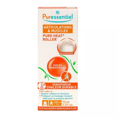 Pure Heat Roller articulations et muscles huiles essentielles 75ml