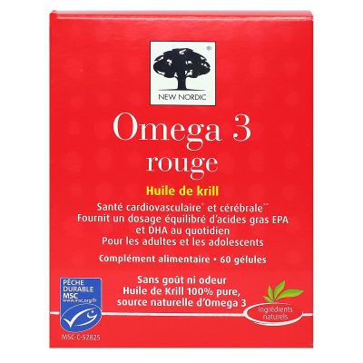 Omega 3 Rouge huile de krill 60 gélules