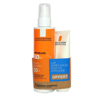 Anthelios spray invisible SPF50+ parfum 200ml + Post-UV lait offert