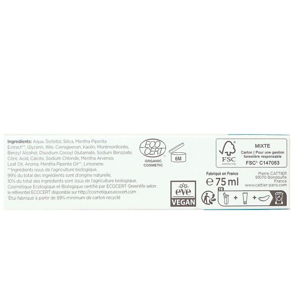 Dentargile dentifrice rafraîchissant 75ml