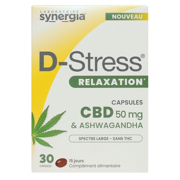 D-Stress relaxation CBD 50mg Ashwagandha 30 capsules