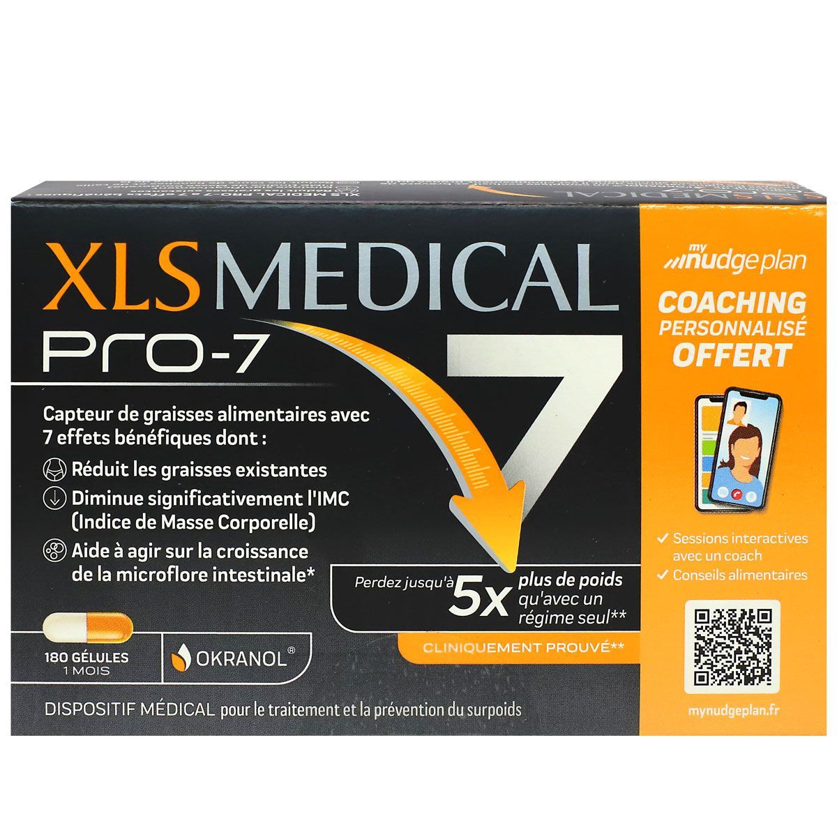 XLS Medical Pro 7 gélule Capteur de graisses - Minceur - Perte de