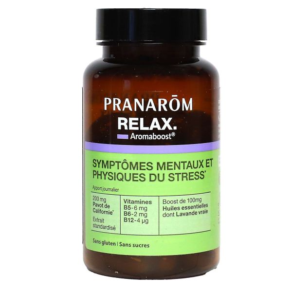 Aromaboost Relax symptômes mentaux détente 60 capsules