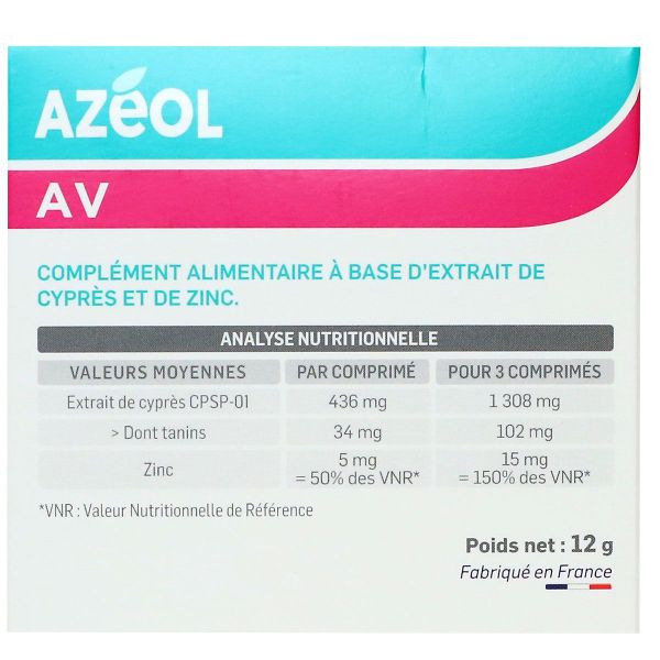 Azeol AV défenses immunitaires 15 comprimés