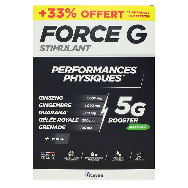 Force G stimulant performances physiques 5G 20 ampoules