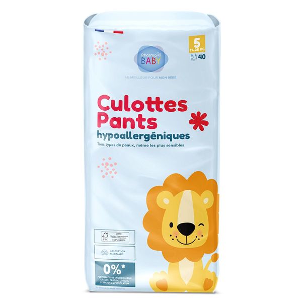 40 culottes hypoallergéniques 11-25kg taille 5