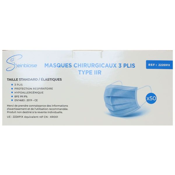 50 masques chirurgicaux type IIR