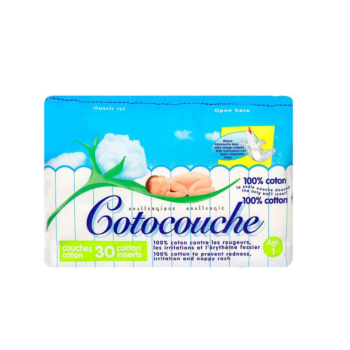 Couche Coton 1er âge 30.0 unités - Pharmacie Opéra
