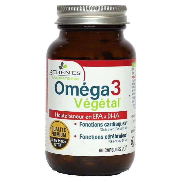 Omega 3 végétal fonctions cardiaques et cérébrales 60 capsules