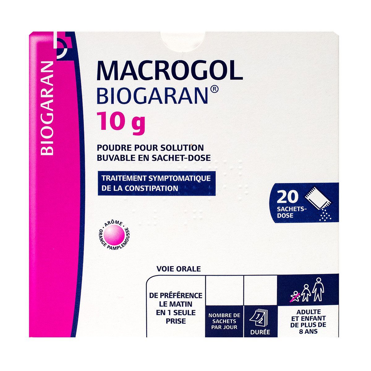 Macrogol 4000 10G - Laxatif osmotique - 20 sachets-dose