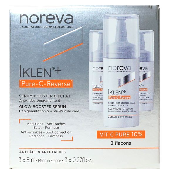 Iklen+ Pure-C-Reverse serum Booster d'éclat 3x8ml