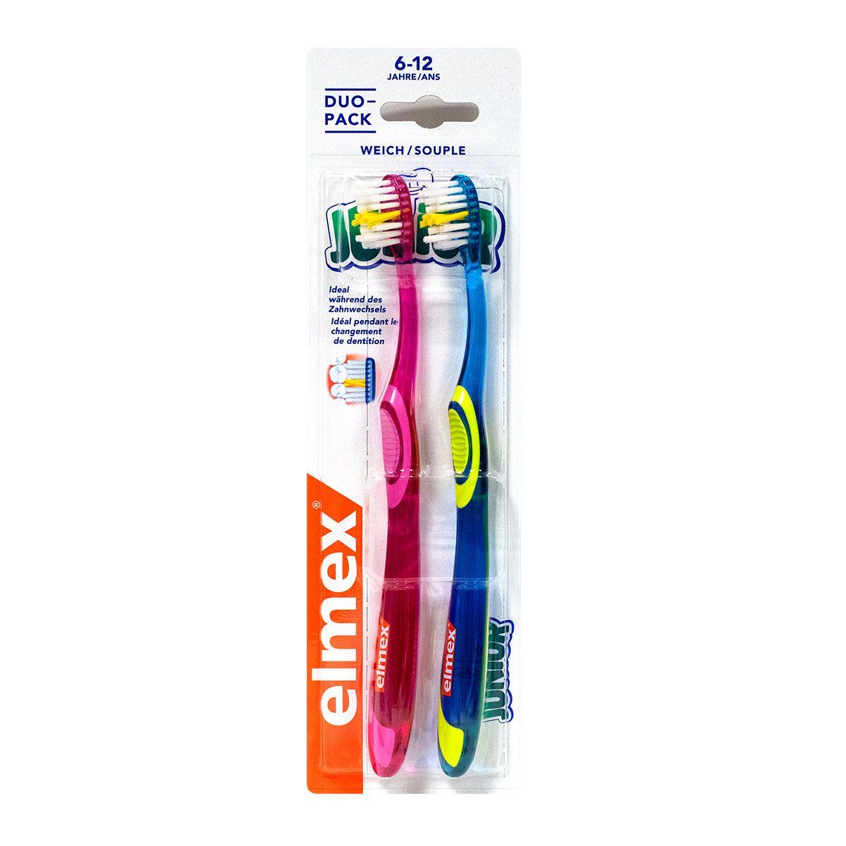 Elmex kit dentaire enfant : brosses à dent, dentifrice + verre