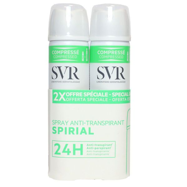 Spirial déodorant anti-transpirant 2x75ml