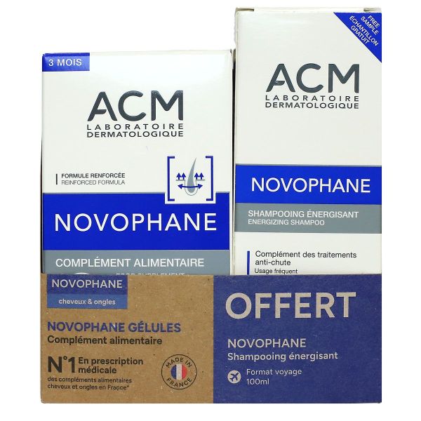 Novophane 180 gélules cheveux et ongles + shampoping offert