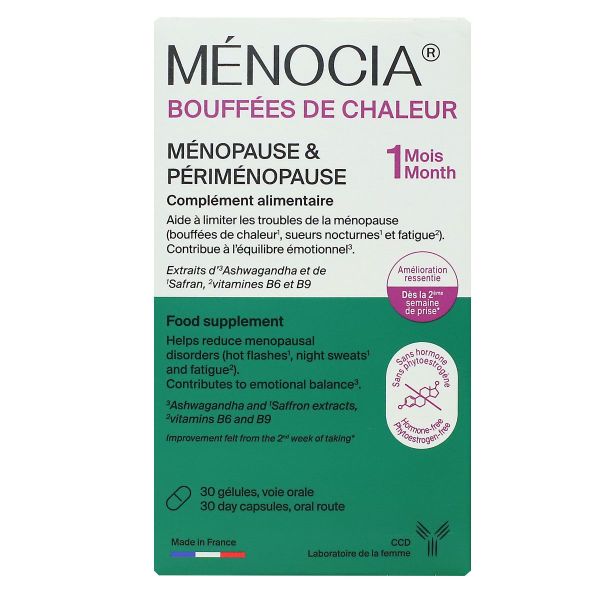 Ménocia bouffées de chaleur 30 gélules