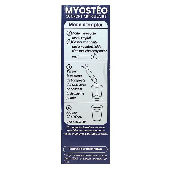 Myosteo confort articulaire mobilité flexibilité 20 ampoules