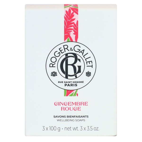 Gingembre Rouge savons bienfaisants 3x100g