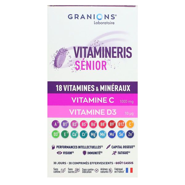 Vitamineris Senior 1000mg Vitamine C 30 comprimés