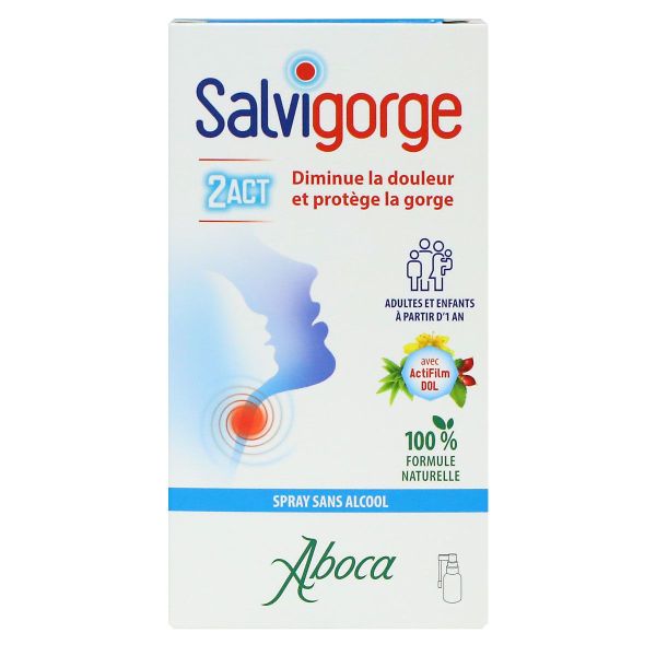 Salvigorge 2Act spray sans alcool 30ml