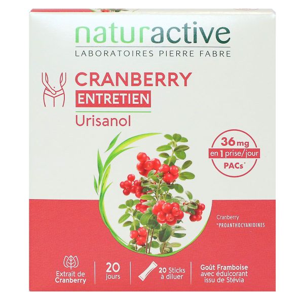 Urisanol Cranberry entretien 20 sticks