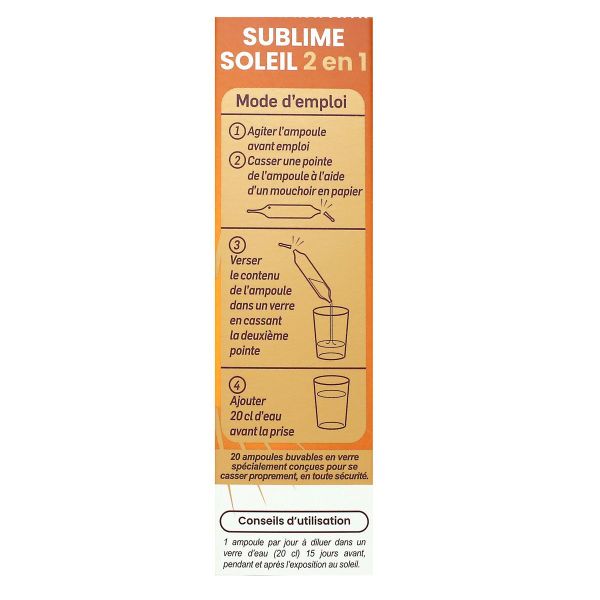 Sublime Soleil autobronzant préparateur solaire 2en1 20 ampoules