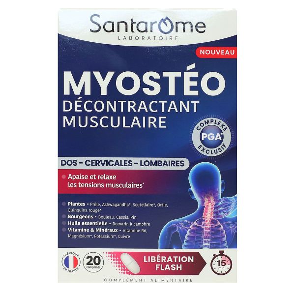 Myosteo décontractant musculaire flash 15mn 20 comprimés