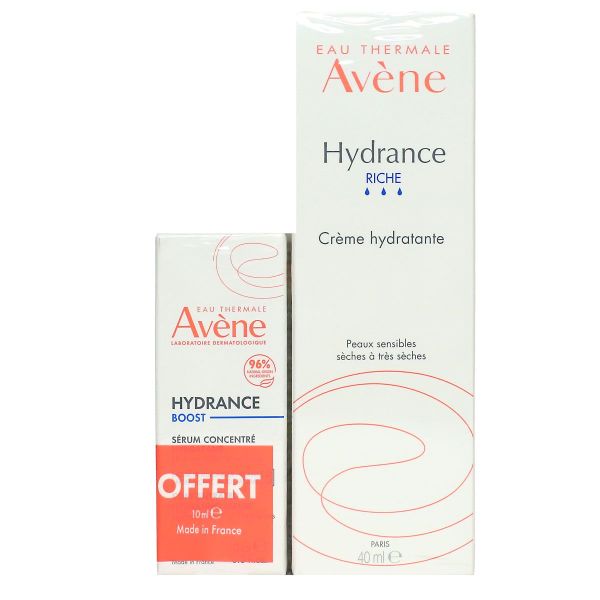 Hydrance crème riche 40ml + Boost Hydrance sérum 10ml offert