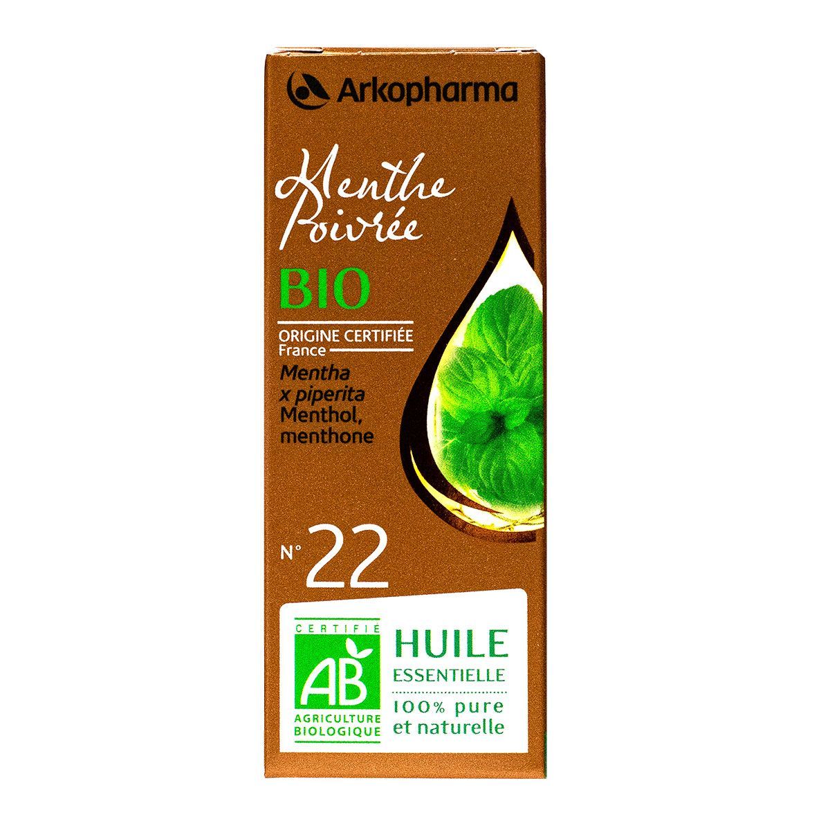 L'huile essentielle de menthe poivrée Arkopharma est utilisée pour  favoriser une bonne digestion.