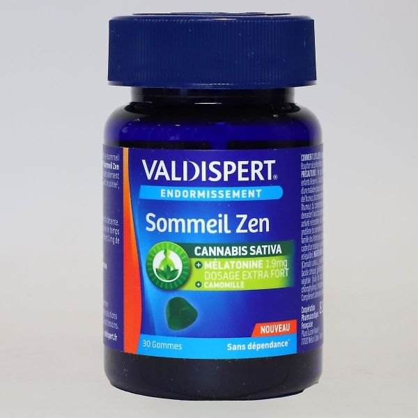 Sommeil Zen Cannabis Sativa melatonine 1,9mg 30 gommes