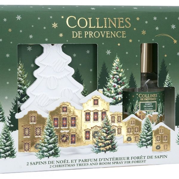 Coffret Noël parfum d'intérieur Forêt de Sapin 50ml + 2 sapins diffuseurs offerts