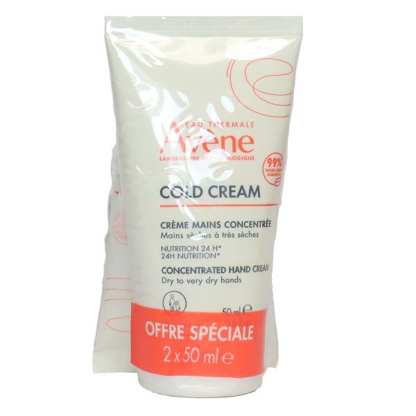 Cold Cream duo crème mains concentrée peau sèche 2x50ml