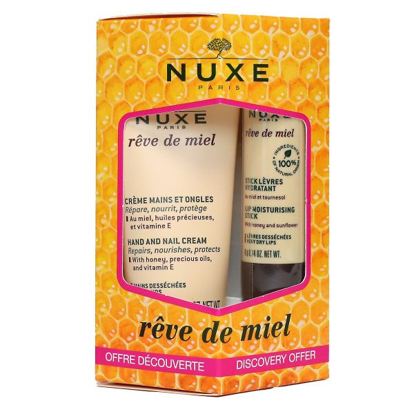 Rêve de miel crème mains et ongles 30ml + stick lèvres offert