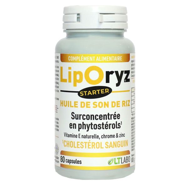 Liporyz Starter huile son de riz cholesterol sanguin 80 capsules