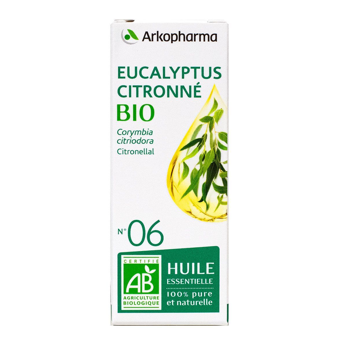 EUCALYPTUS CITRONNE BIO (AB) - HUILE ESSENTIELLE 10 ML - Eucalyptus  citriodora